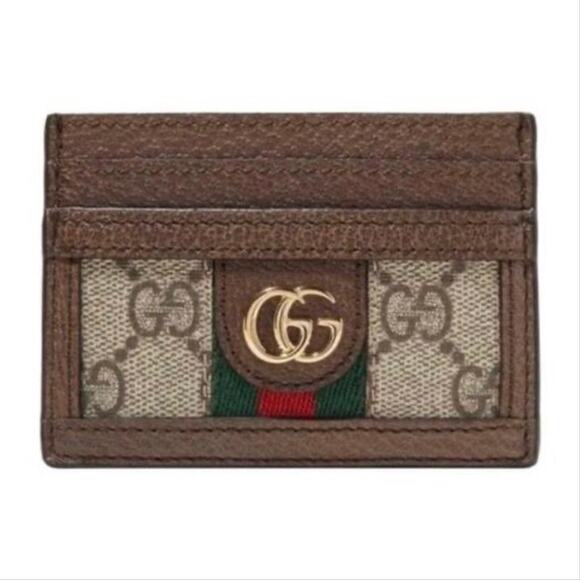 GUCCI Ophidia GG logo leather card holder case - Picture 1 of 7